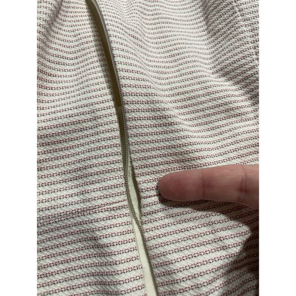 Talbots Womens Size 8P Striped Split Neck Sleeveless Sheath Dress Cream Red Blue - Picture 10 of 13